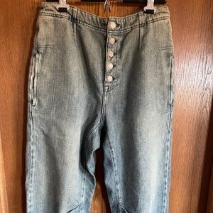 Free‎ People We the Free Osaka High Rise Wide Leg Barrel Jeans Size 29